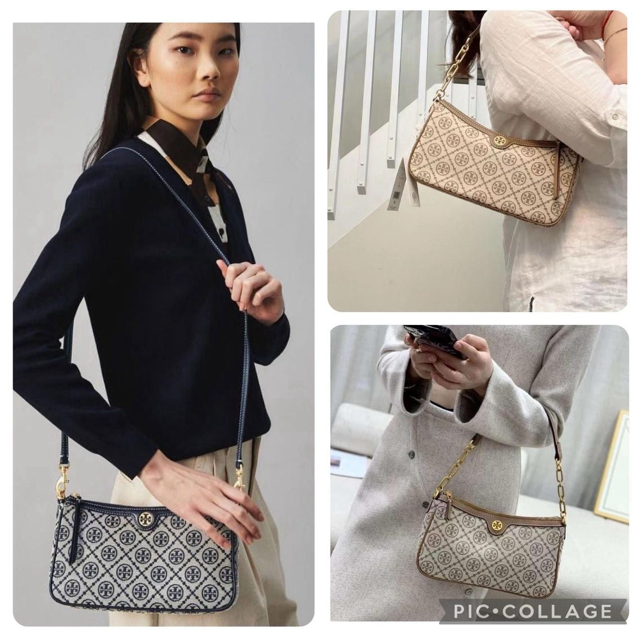 Tory Burch T Monogram Jacquard Studio Bag