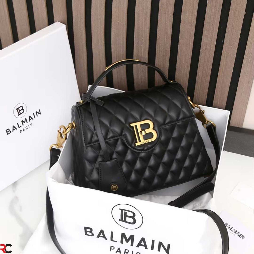 Balmain B-Buzz Glazed Dynasty Quilted Bag