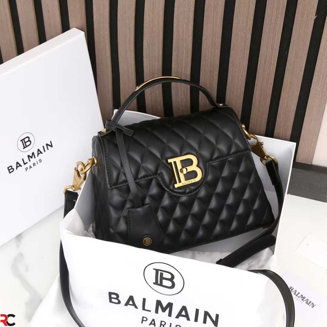 Balmain B-Buzz Glazed Dynasty Quilted Bag