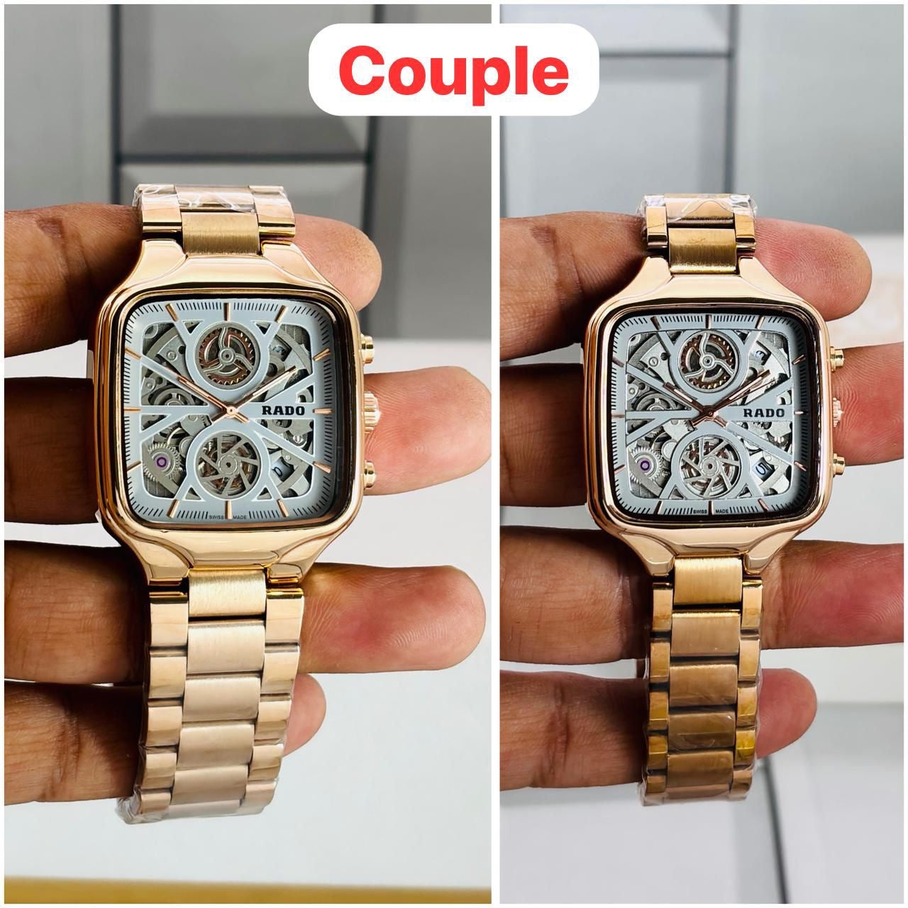 Rado True Square Open Heart Couple Watch