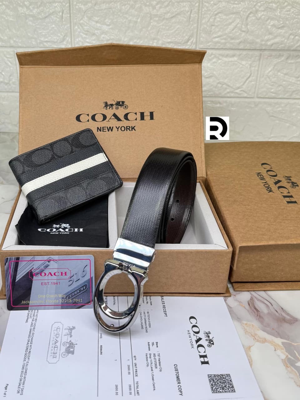Coach Wallet & Reversible Belt Combo