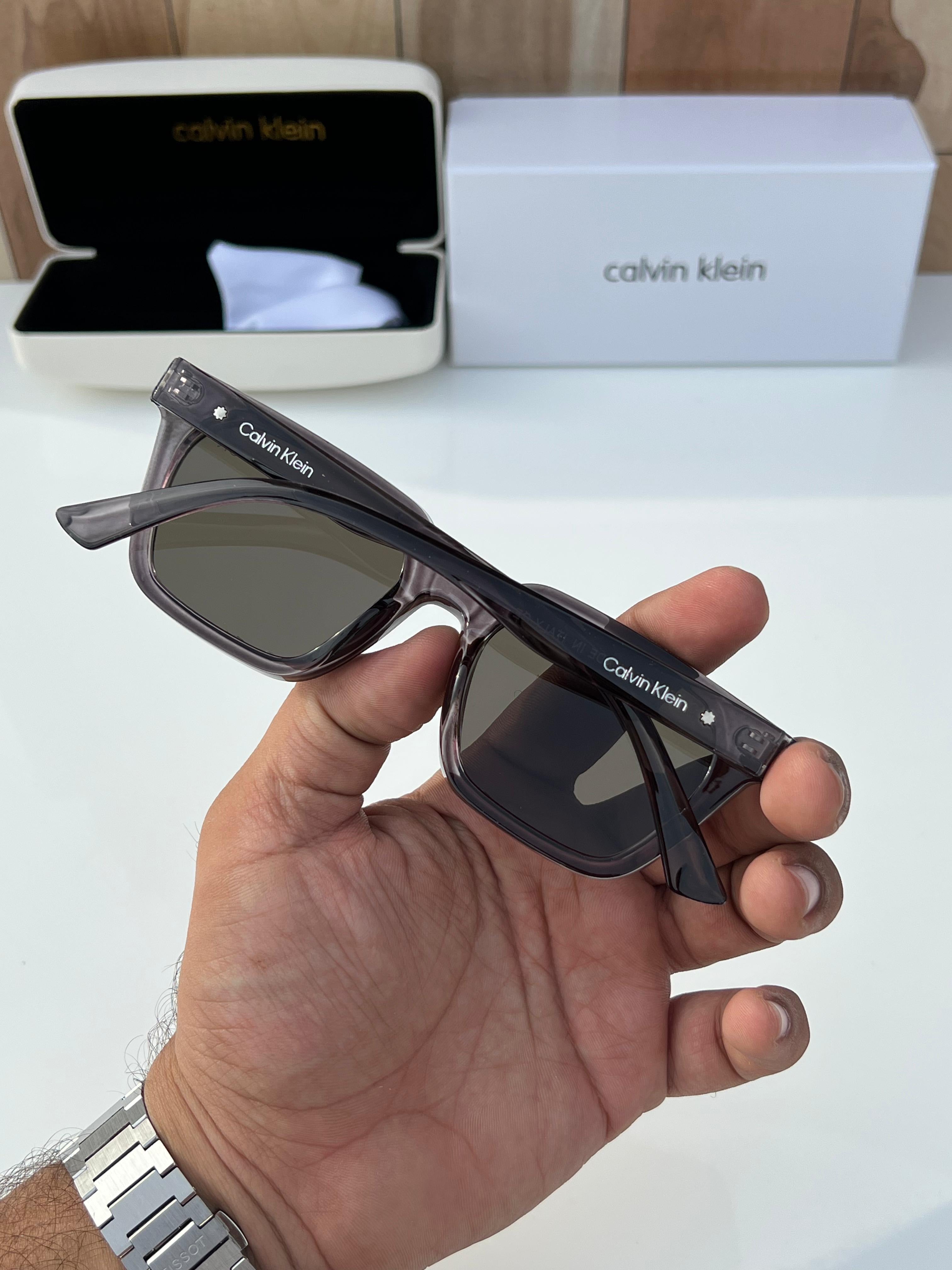 Calvin Klein Grey Green Sunglasses