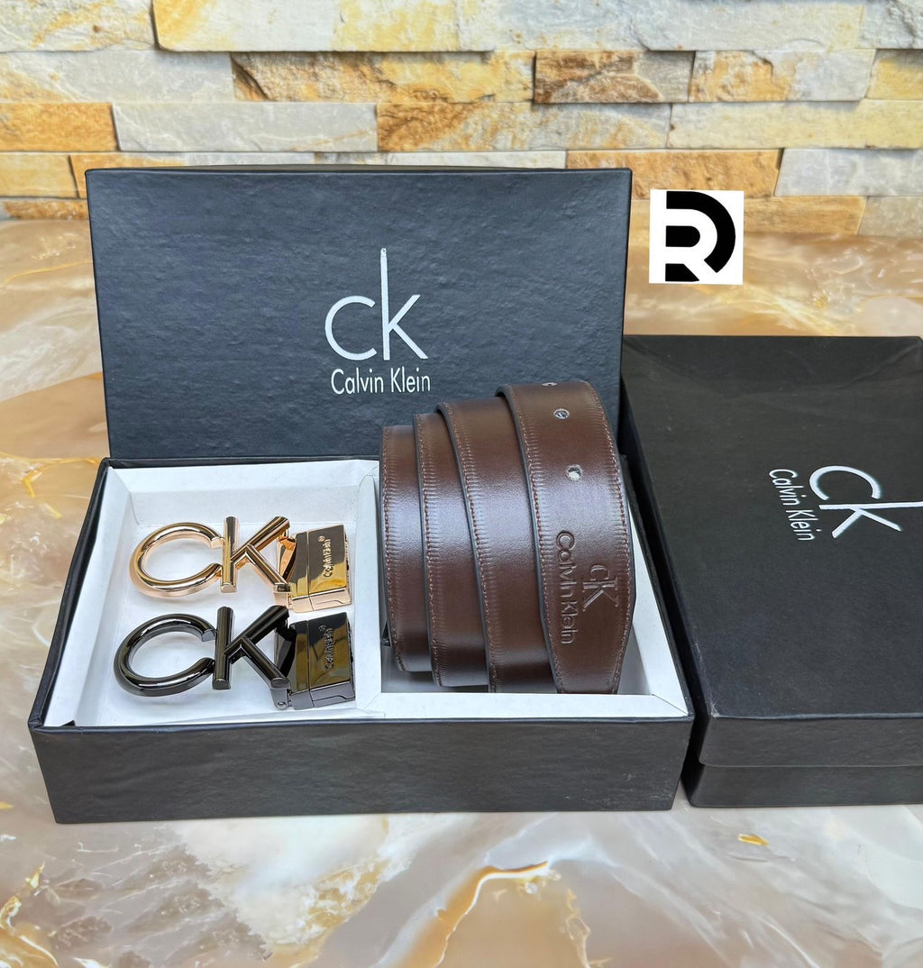 Calvin Klein Doulble Buckle Reversible Belt