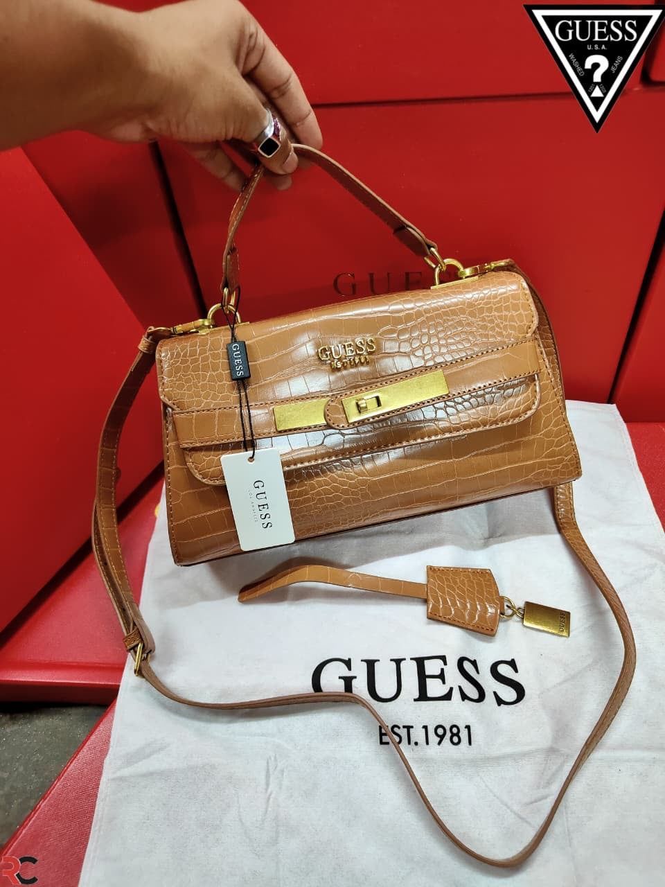 Guess Crocodile Embossed Texture