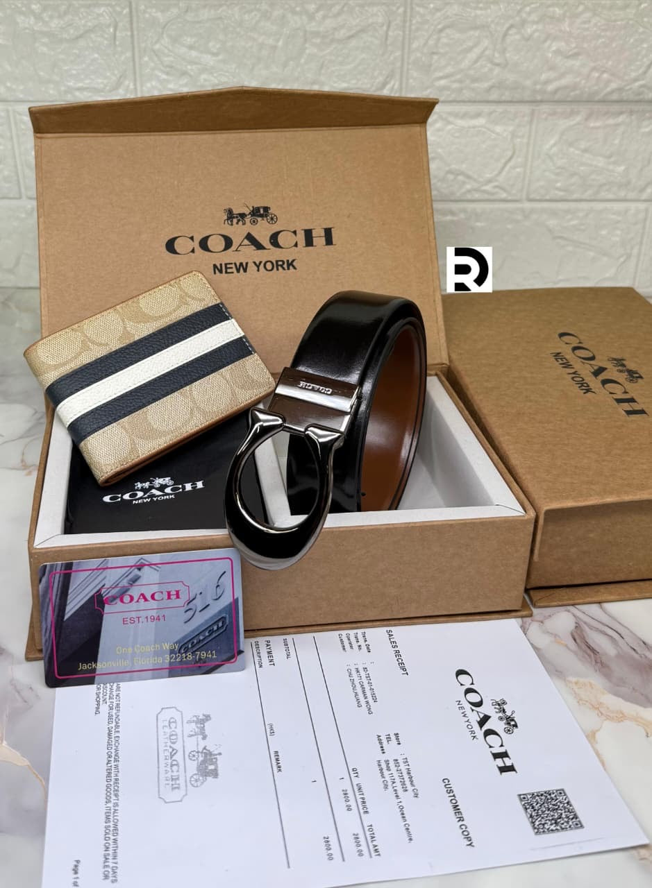 Coach Wallet & Reversible Belt Combo