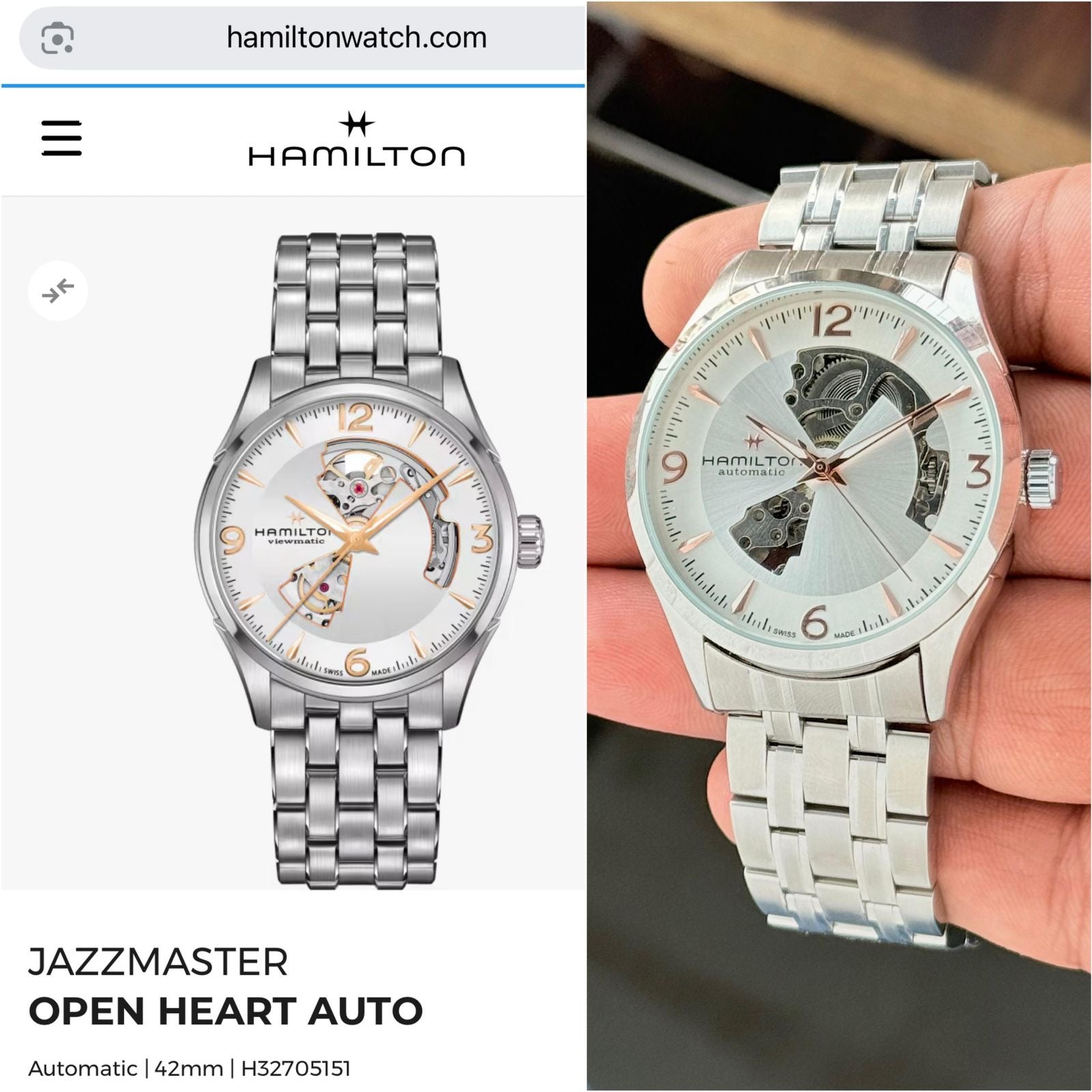 Hamilton Jazzmaster Open Heart