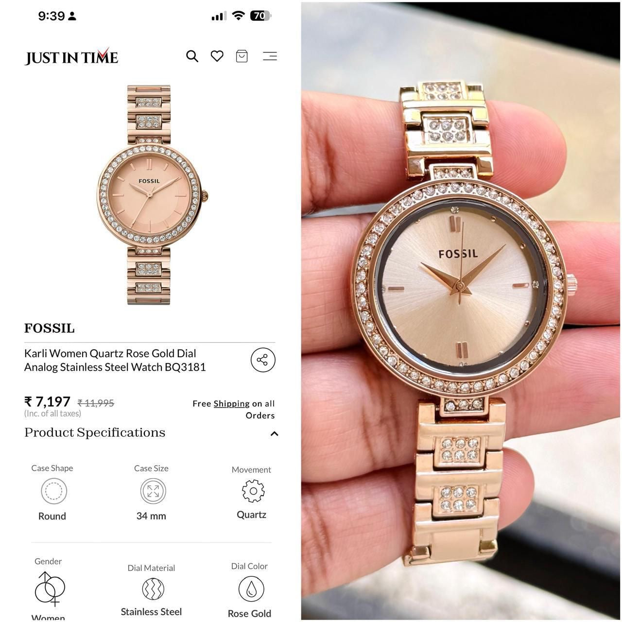 Fossil Karli BQ3181