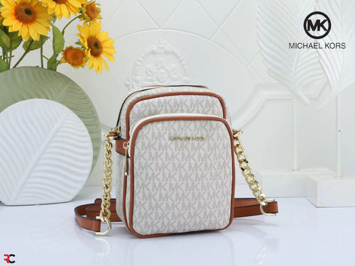 Michael Kors Jet Set Travel Signature Medium Chain Crossbody Bag