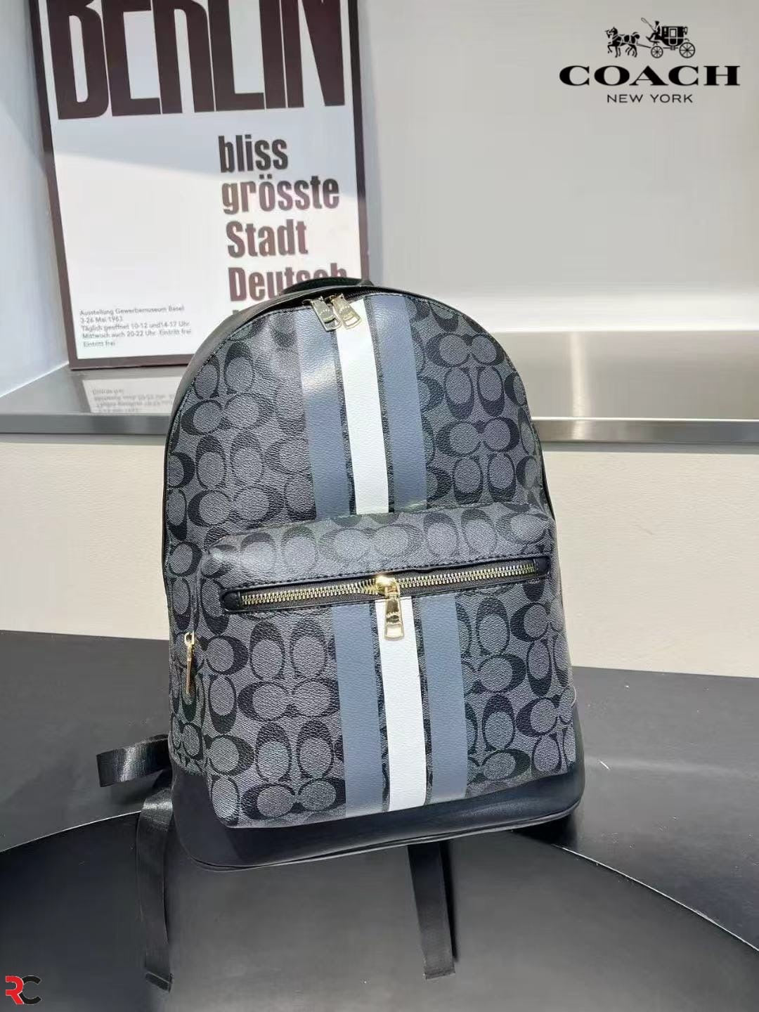 Coach West Backpack Signature Canvas