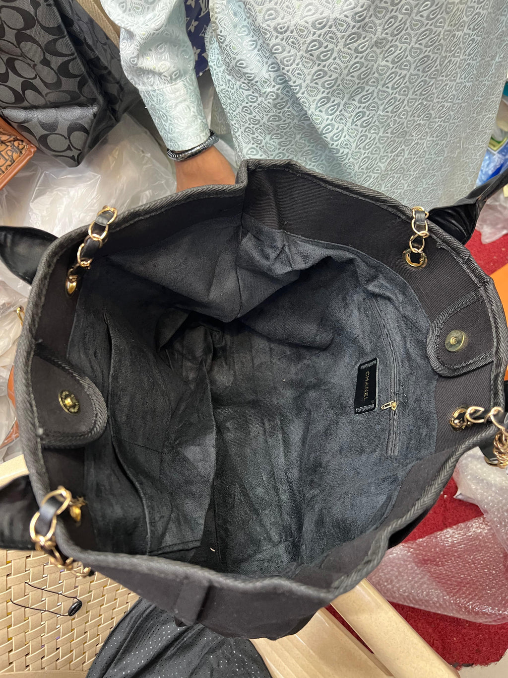 Chanel Deauville Large Size Tote Bag