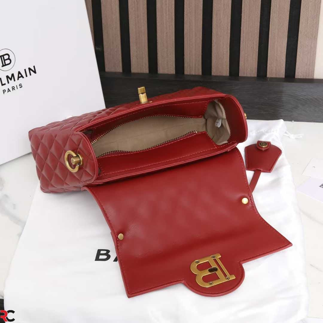 Balmain B-Buzz Glazed Dynasty Quilted Bag