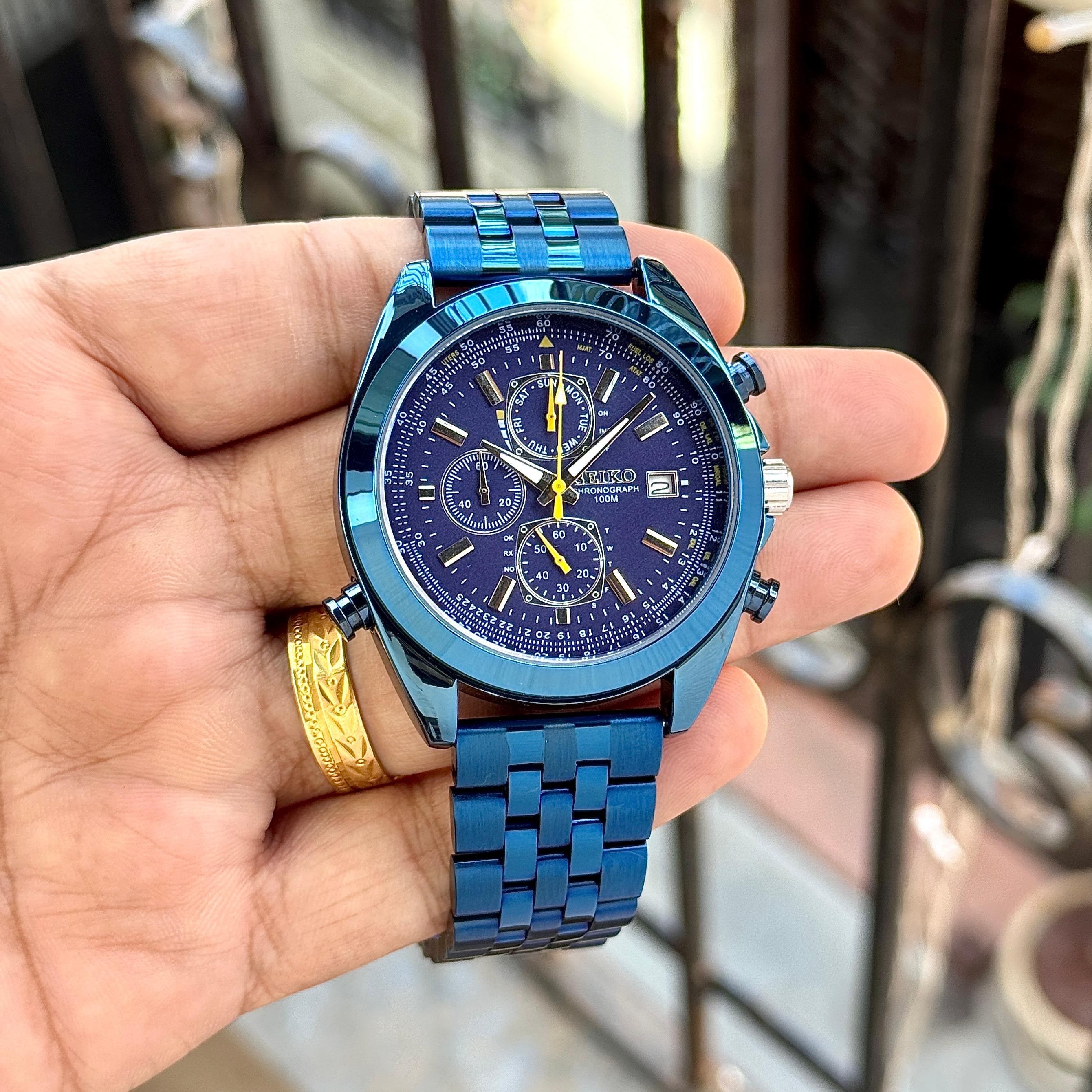 Seiko Blue Chronograph