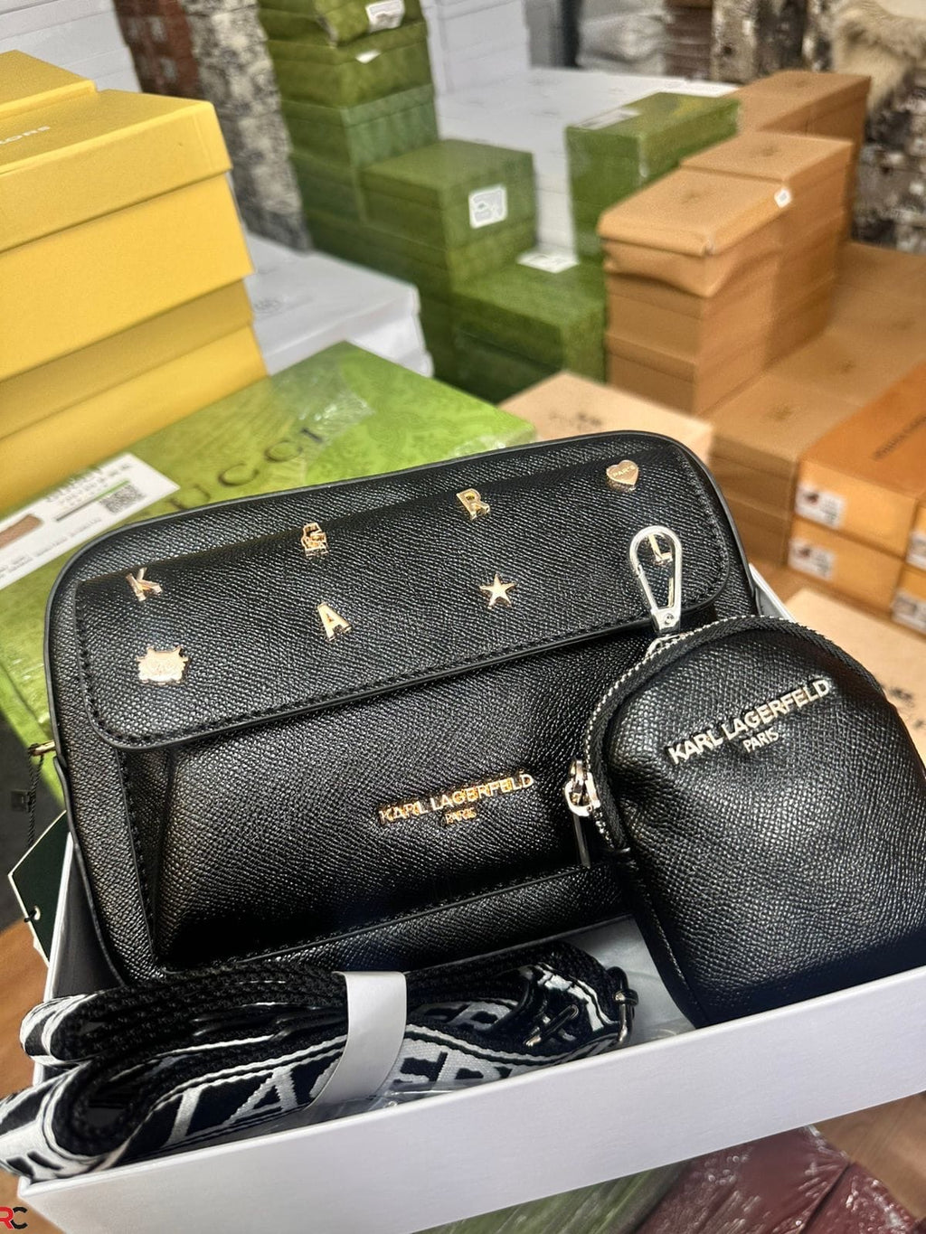 Karl Lagerfeld Maybelle Camera Crossbody Bag