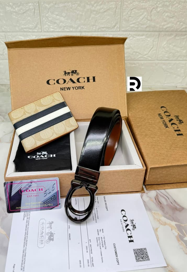 Coach Wallet & Reversible Belt Combo