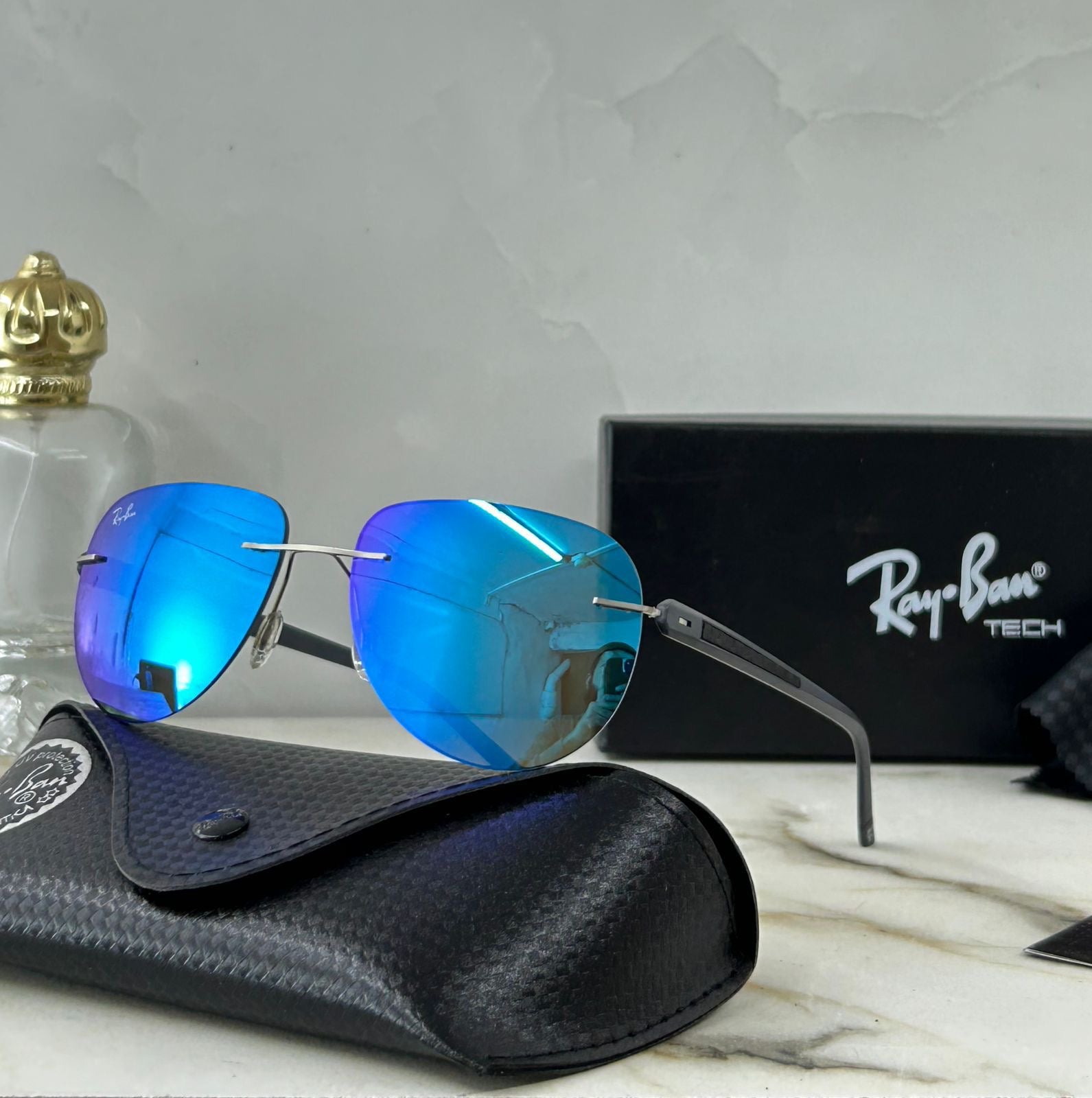 Rayban Polorize Rimless Aviator