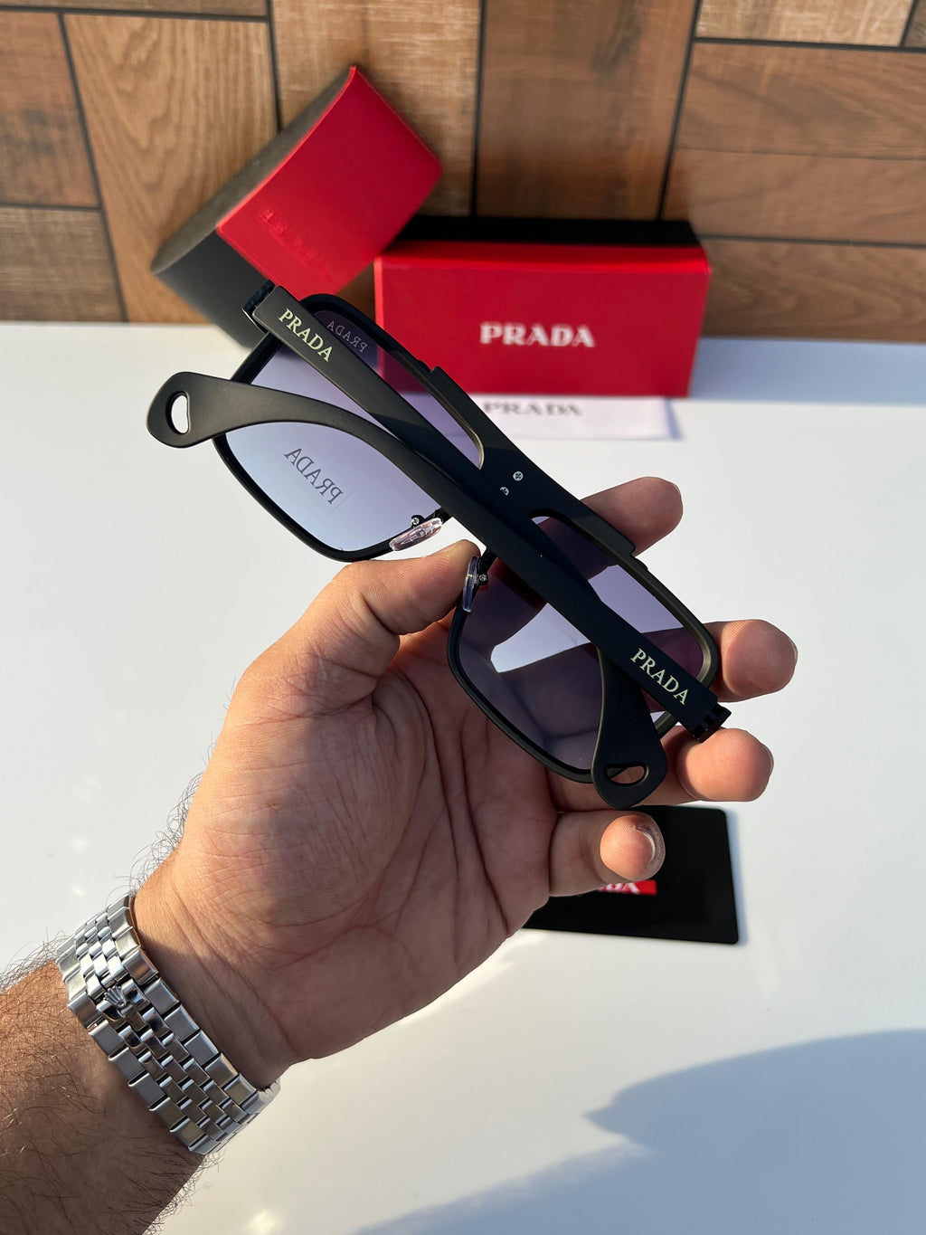 Prada Black Blue Sunglasses
