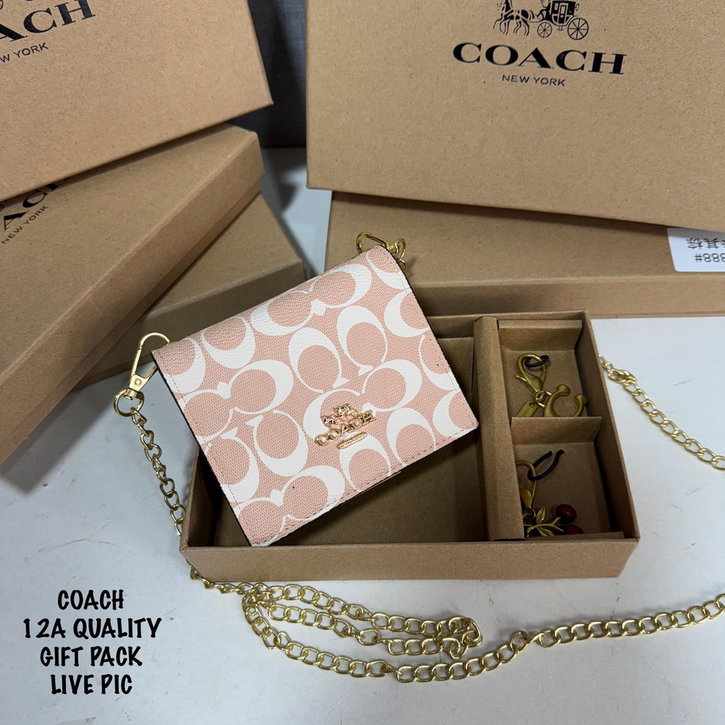 Coach Mini Wallet With Metal Sling