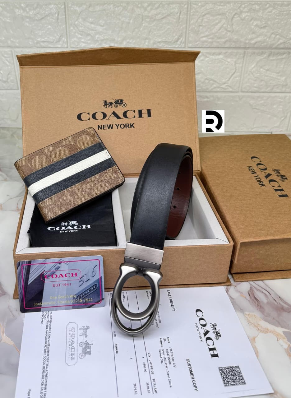 Coach Wallet & Reversible Belt Combo