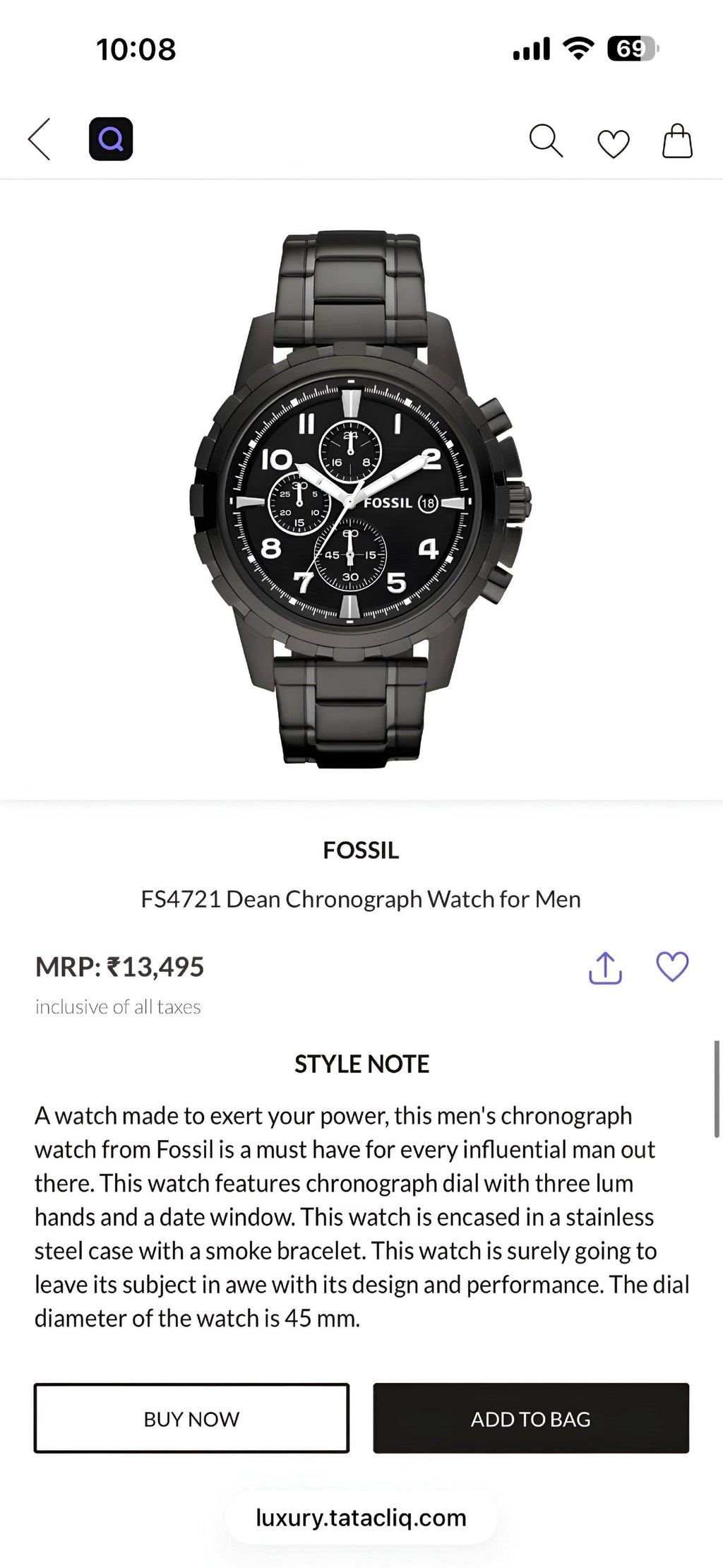 Fossil Dean Chronograph
