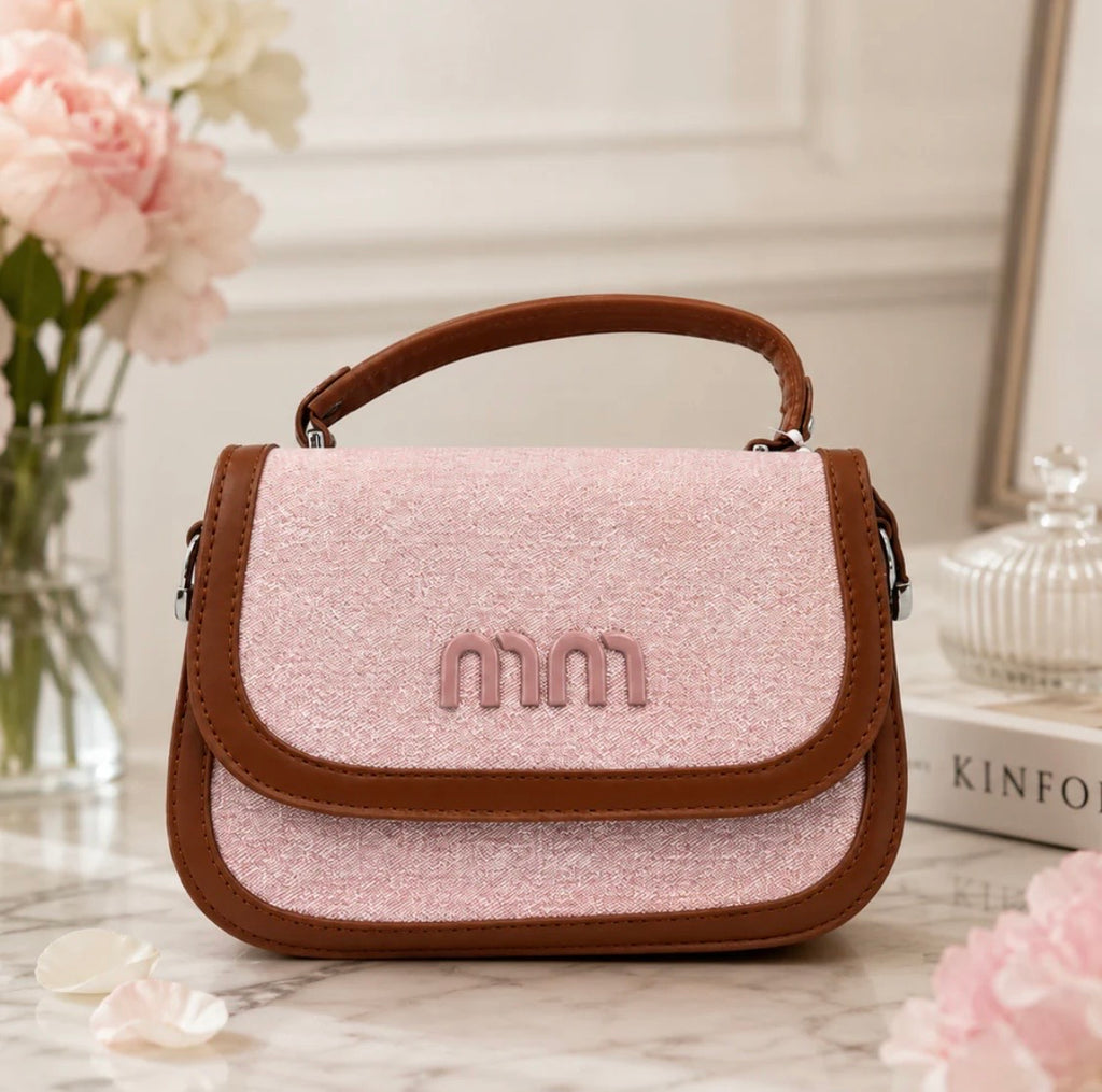 Pink Canvas Mini Top Handle Bag