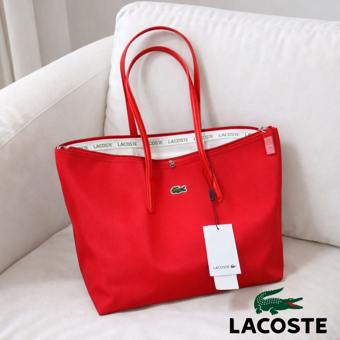 Lacoste Large Zip Tote Bag