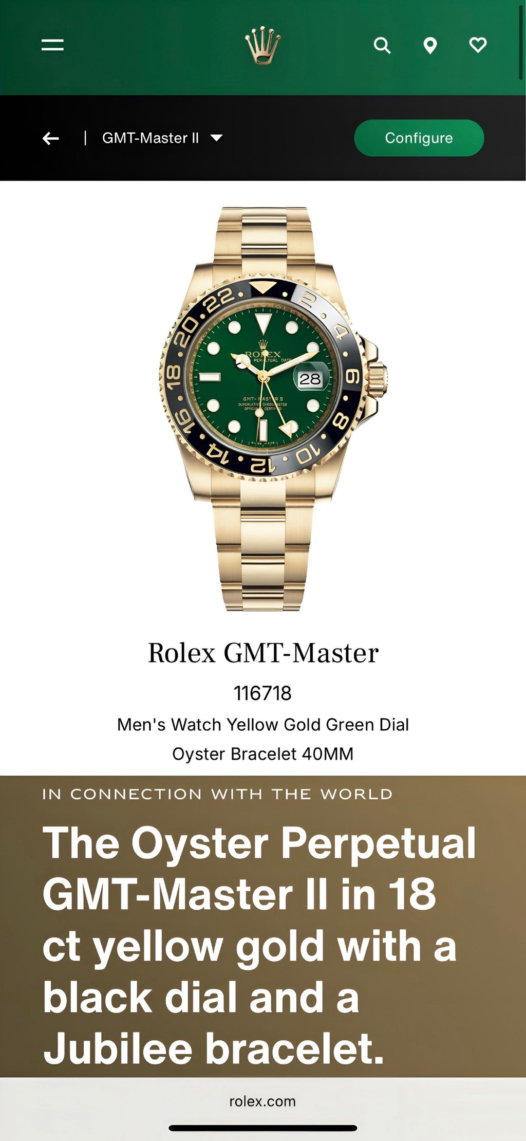 Rolex GMT Gold