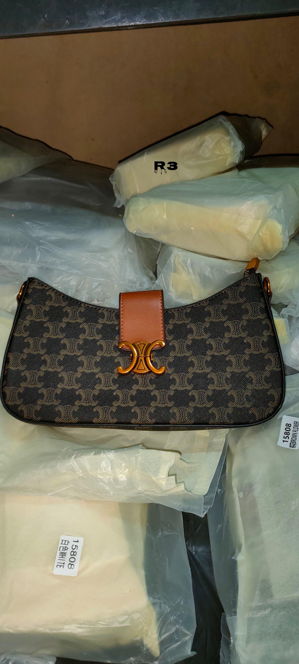 Celine Logo Lock Sling Bag