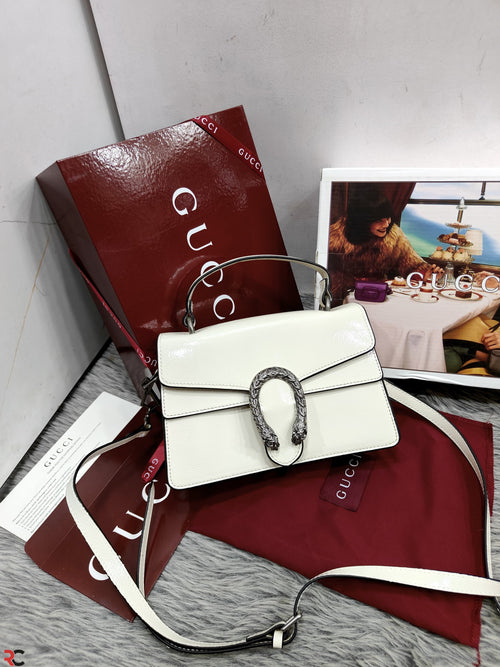 Gucci Patent Leather Dionysus Sling Bag