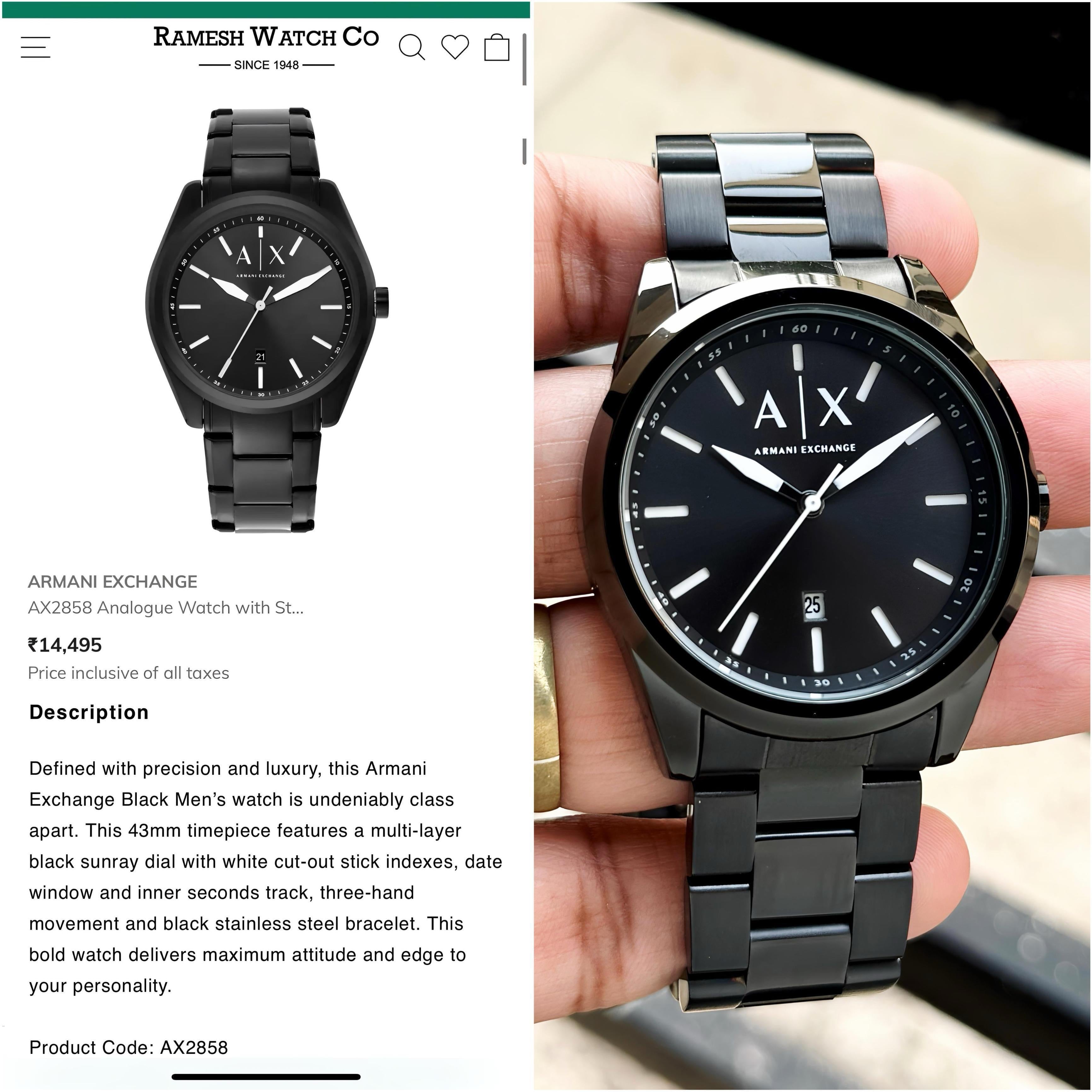 Armani Exchange Three-Hand Classic Series