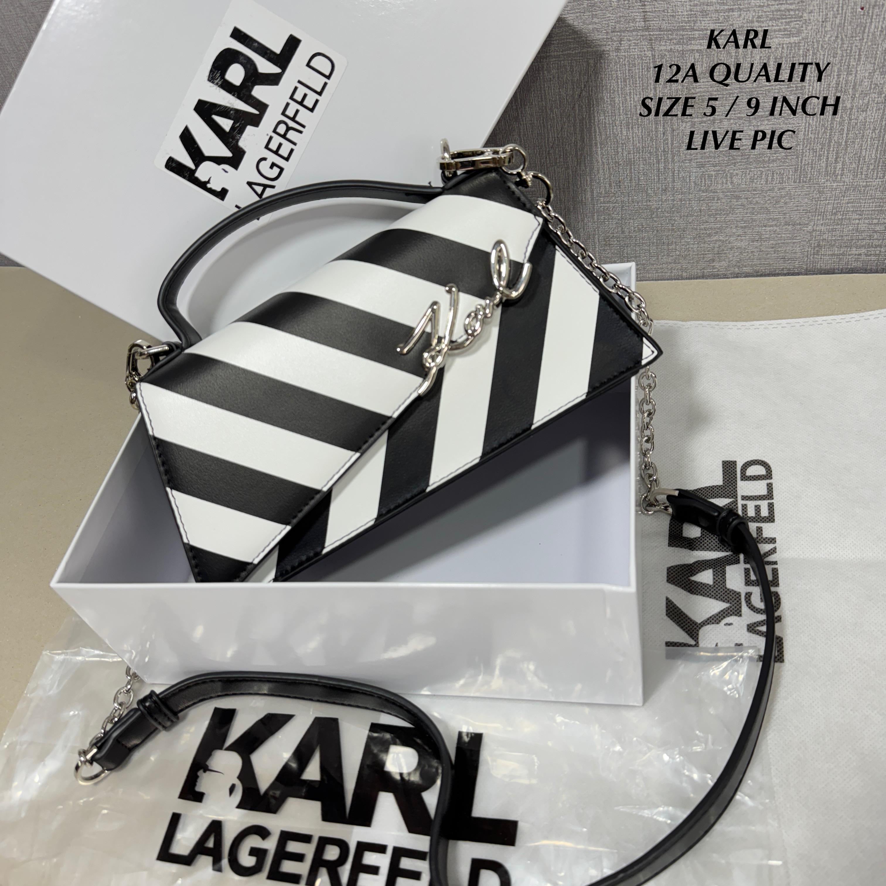 Karl Lagerfeld Signature Leather Bag