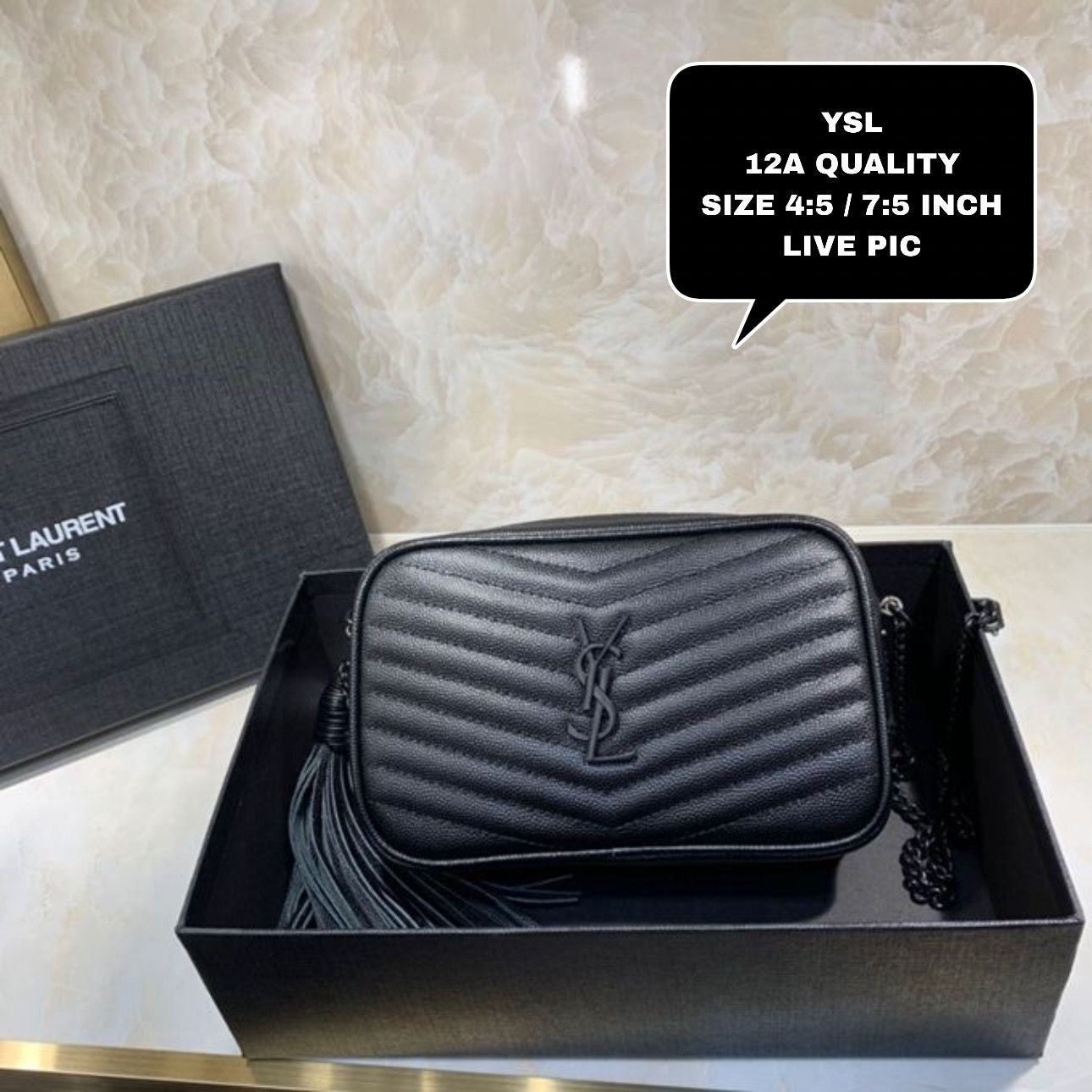 YSL Lou Mini Leather Shoulder Bag