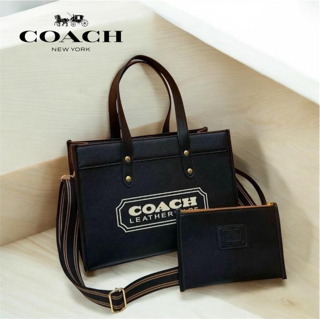 Coach Chalk Multi Badge Field 30 Tote Bag