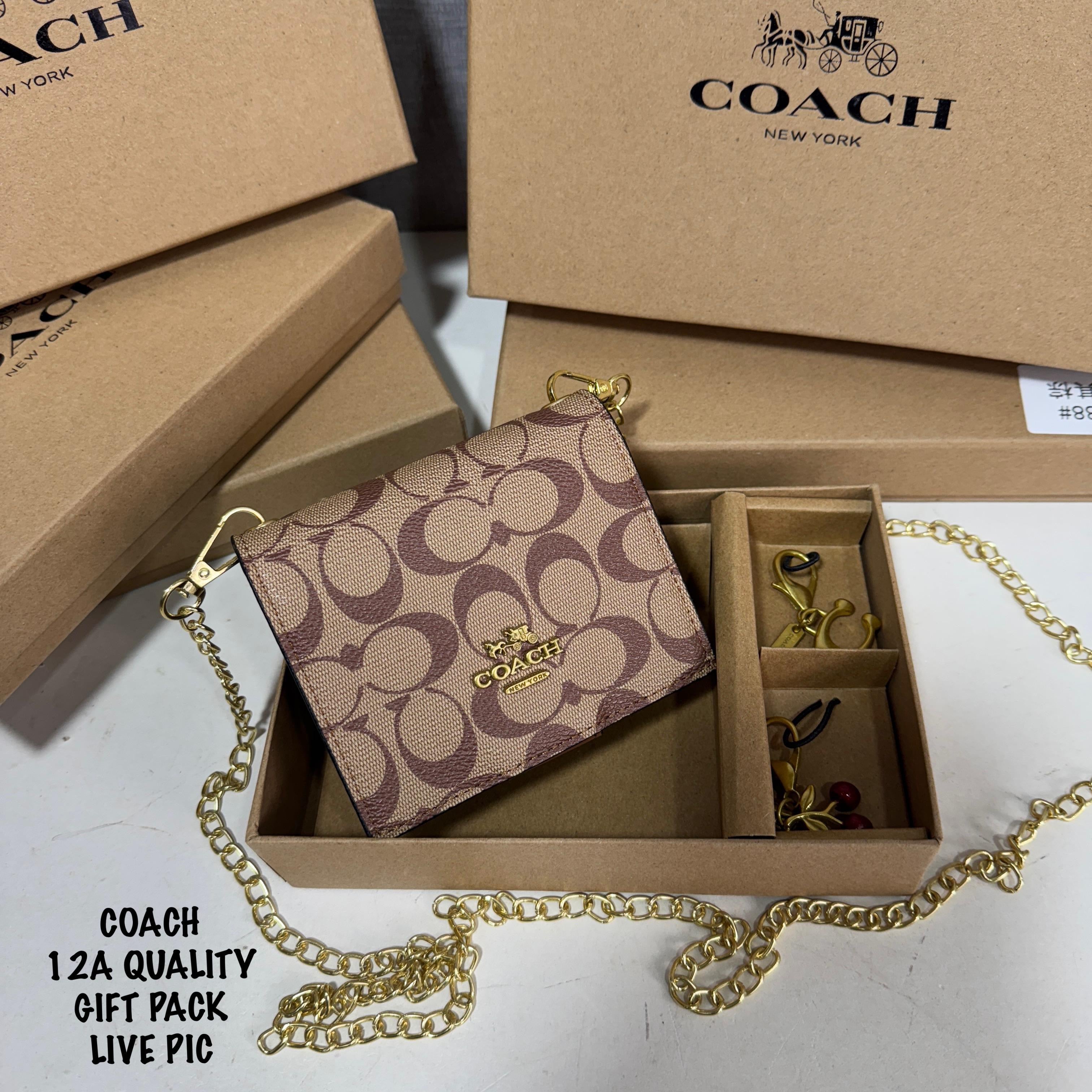 Coach Mini Wallet With Metal Sling