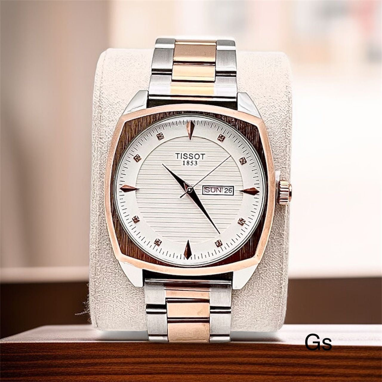 Tissot Rectangular Day Date Watch