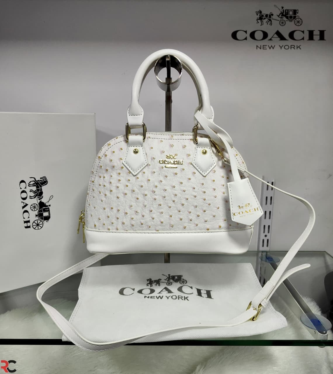 Coach Textured Ostrich Style Alma Bag