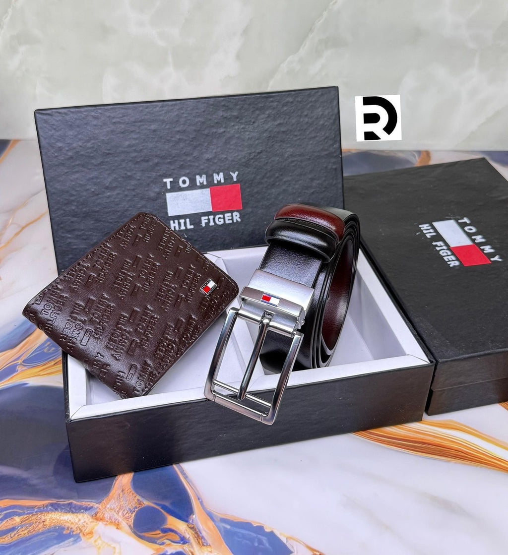 Tommy Hilfiger Wallet & Belt Combo