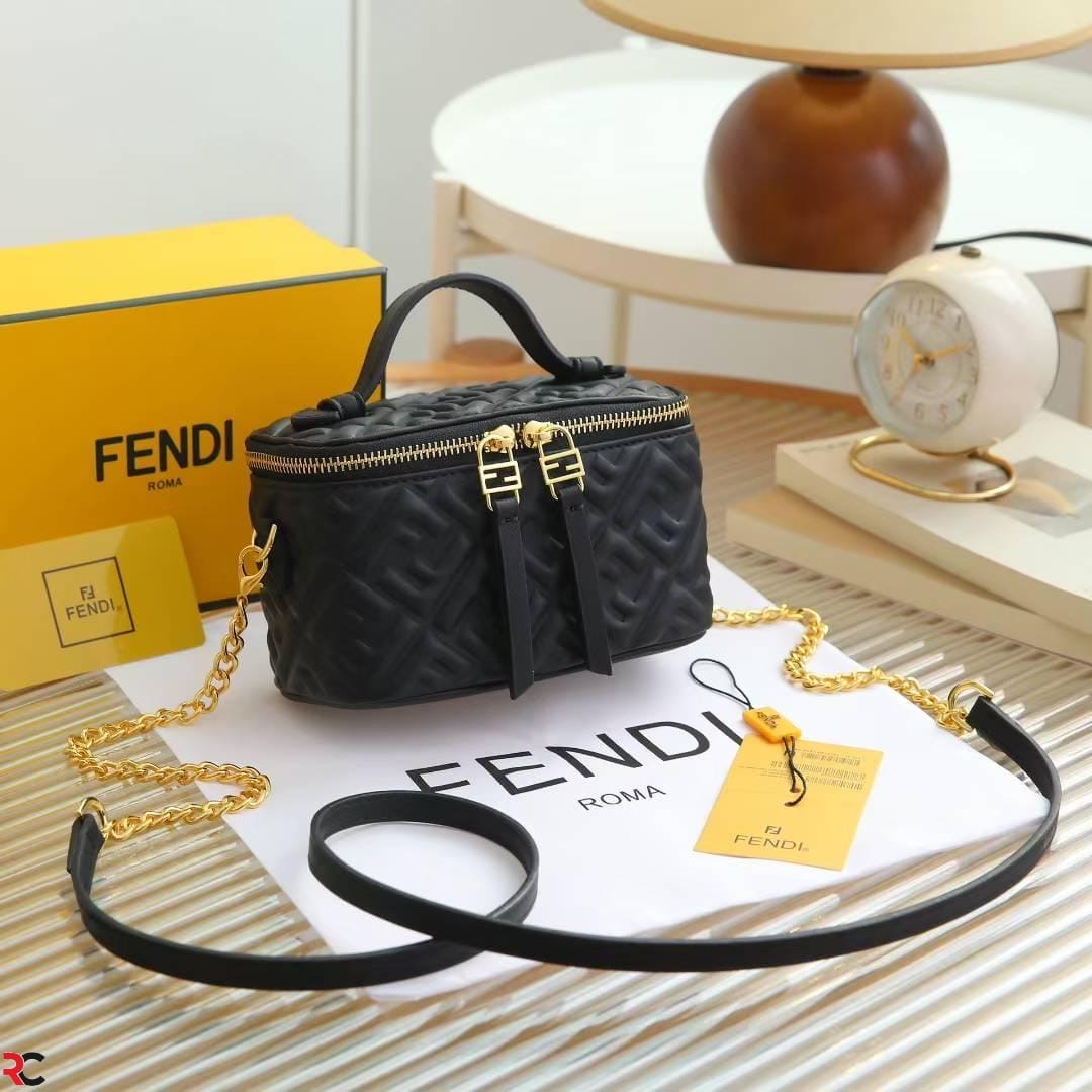 Fendi Monogram Quilted Vanity Nappa Bag