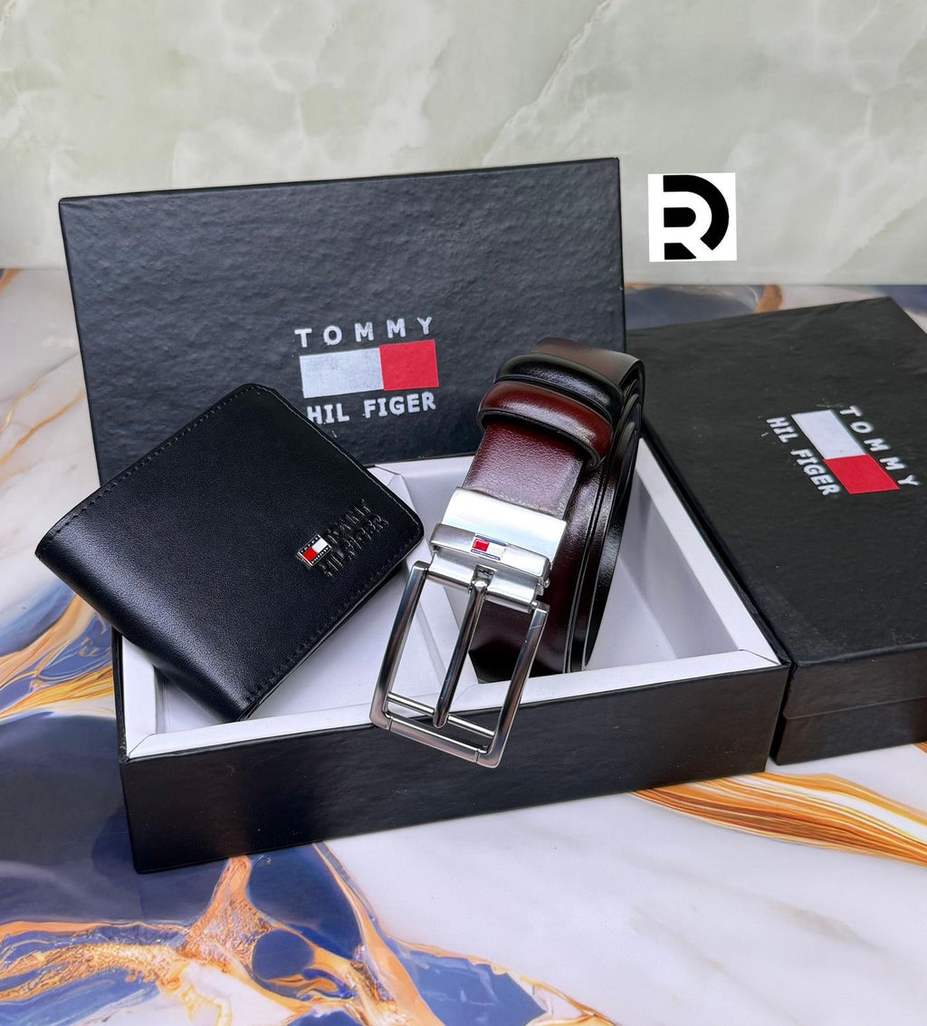 Tommy Hilfiger Wallet & Belt Combo