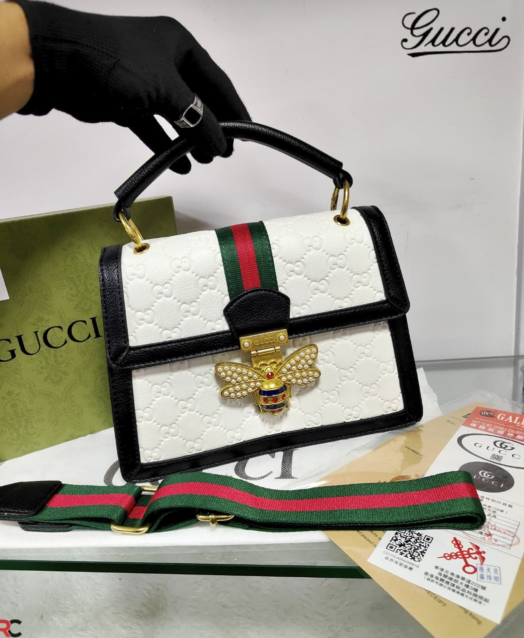 Gucci Butterfly Logo Handbag