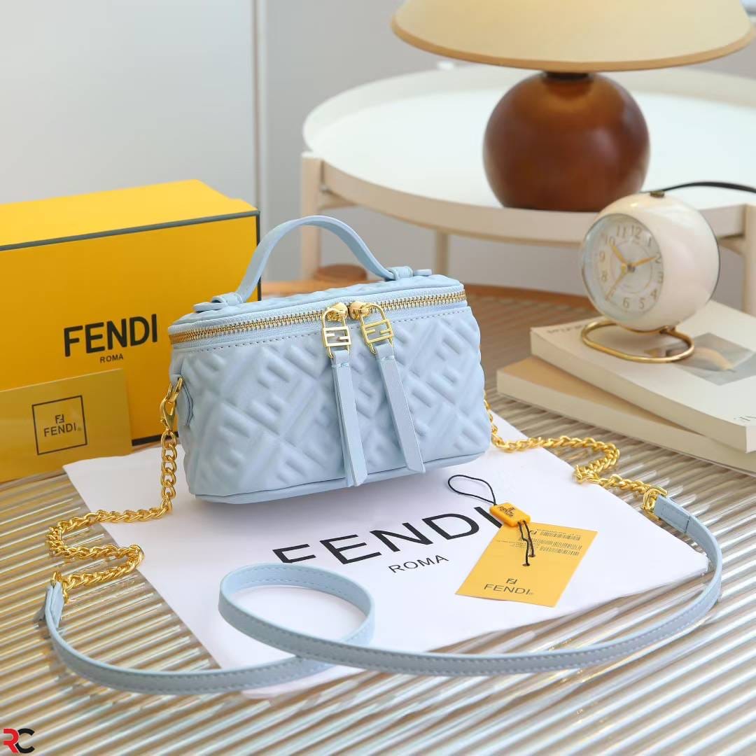 Fendi Monogram Quilted Vanity Nappa Bag