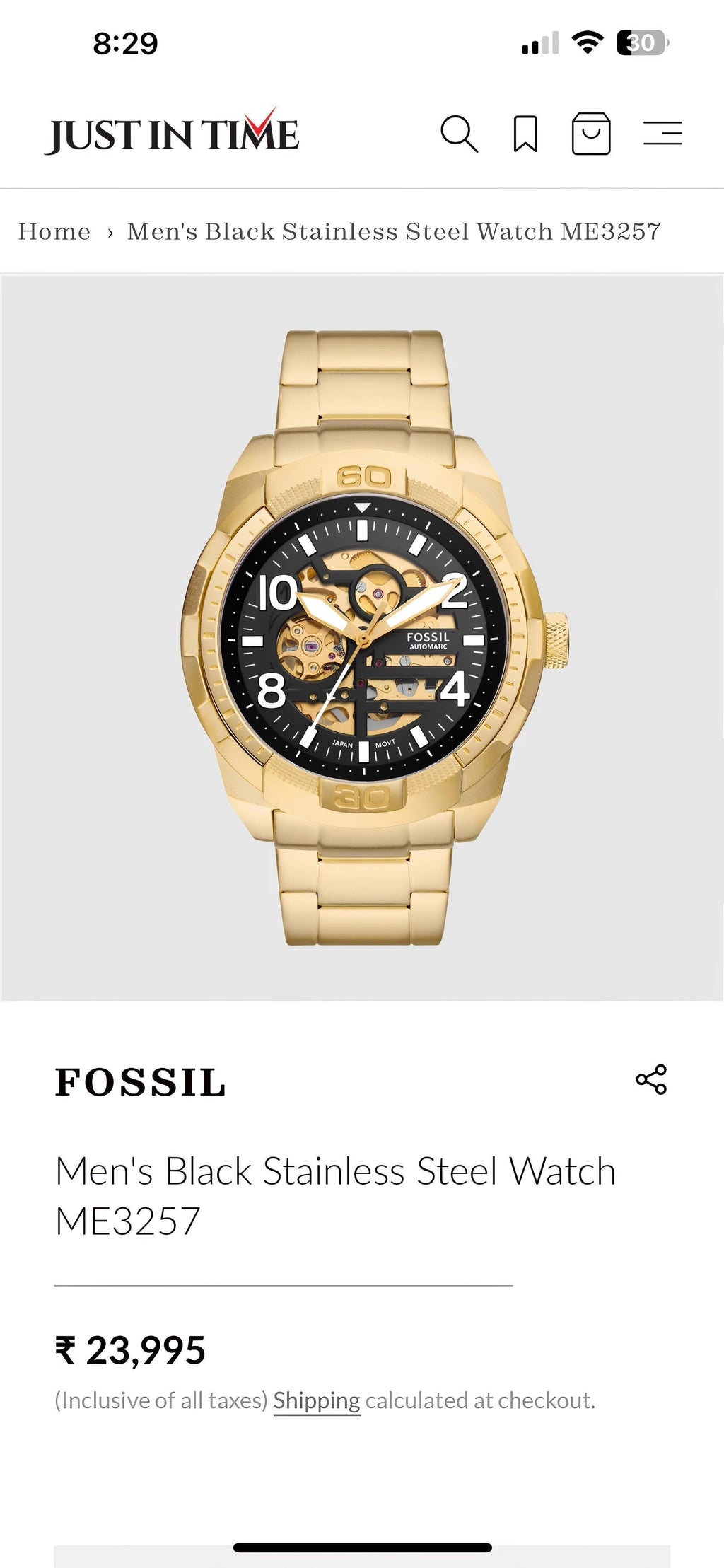 Fossil Bronson Automatic Collection