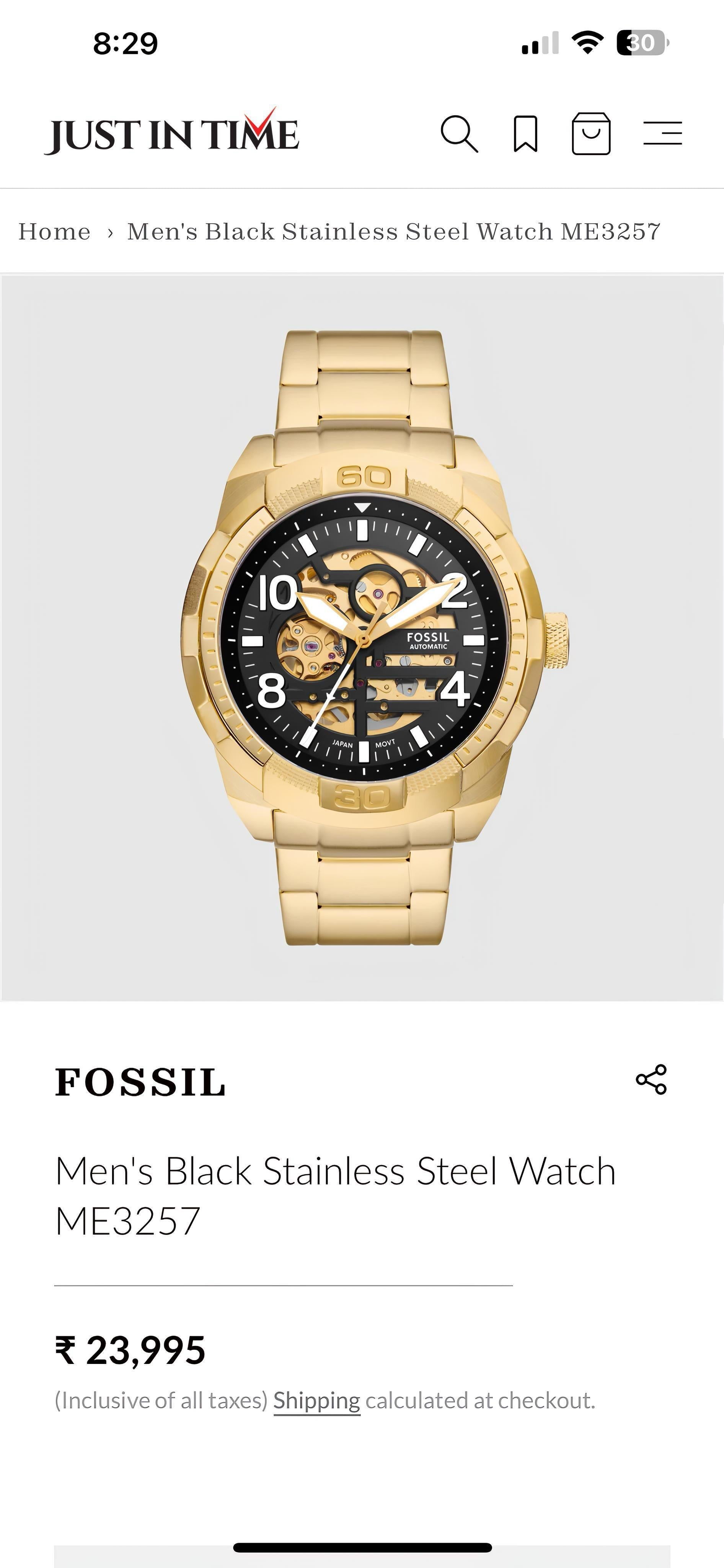 Fossil Bronson Automatic Collection