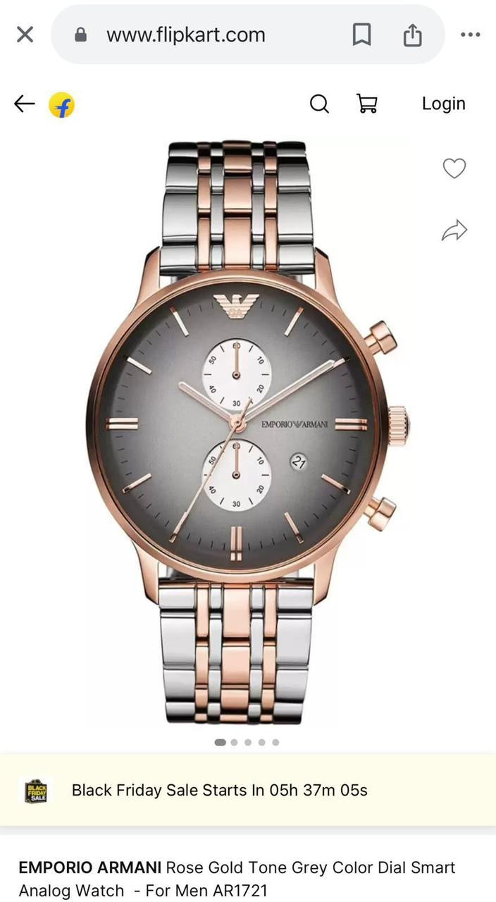 Emporio Armani Gianni Grey Dial Chronograph