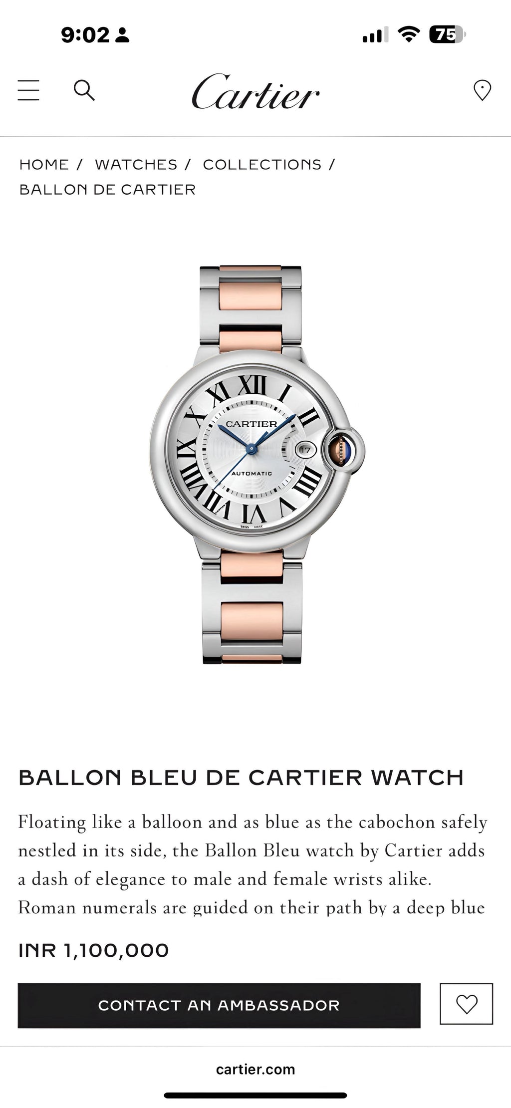 Cartier Ballon Bleu