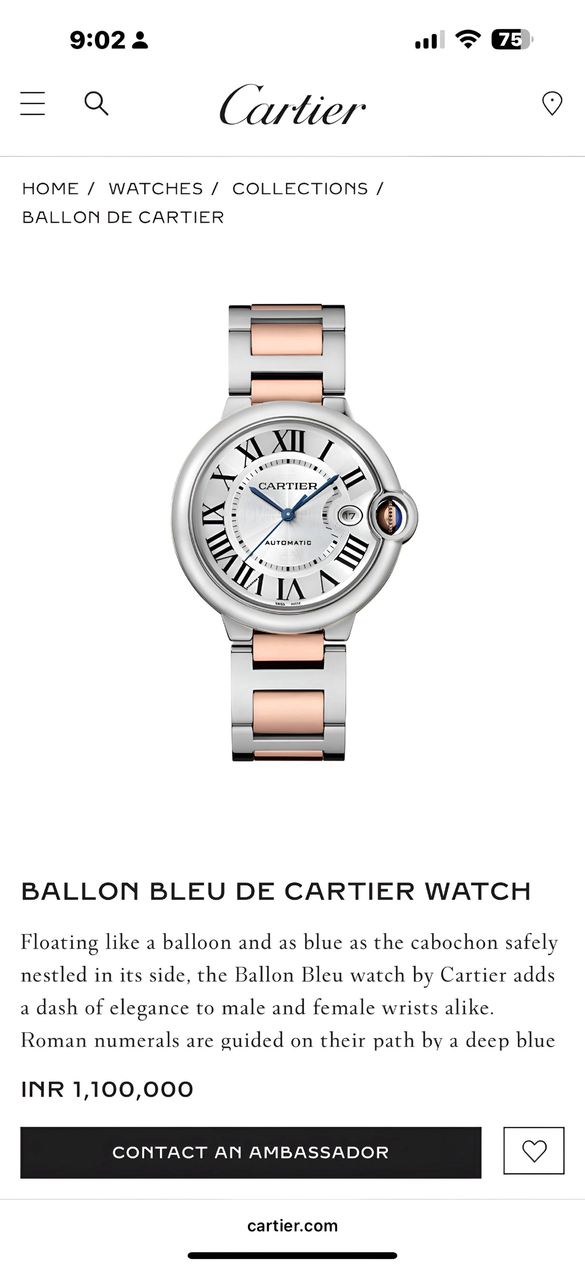 Cartier Ballon Bleu
