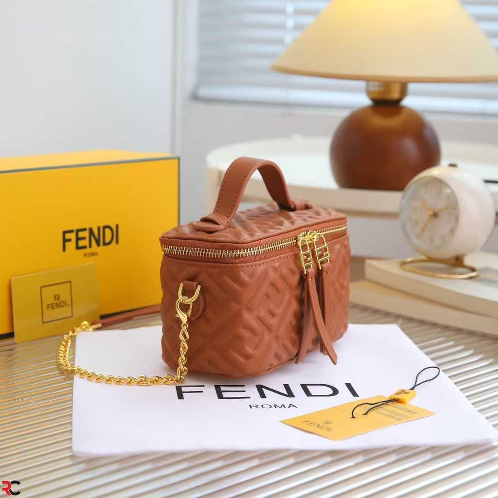 Fendi Monogram Quilted Vanity Nappa Bag