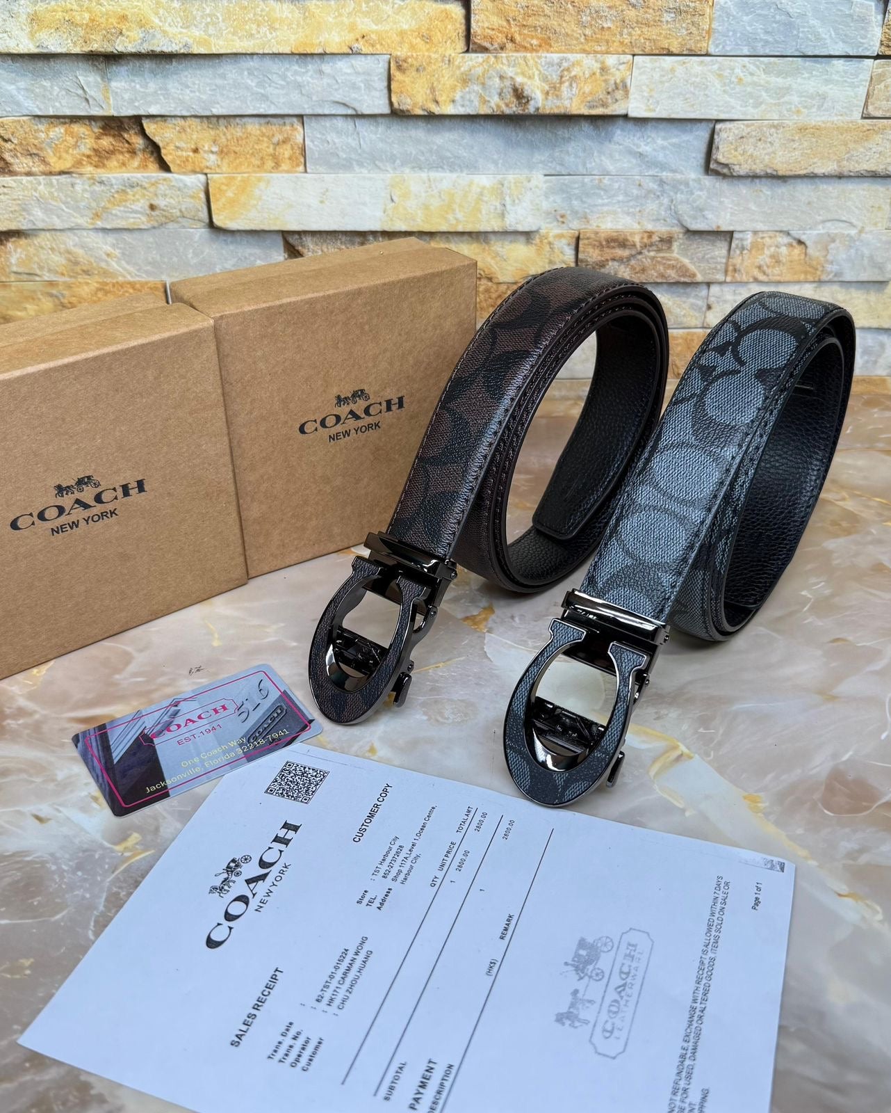 Coach Auto Lock Belt