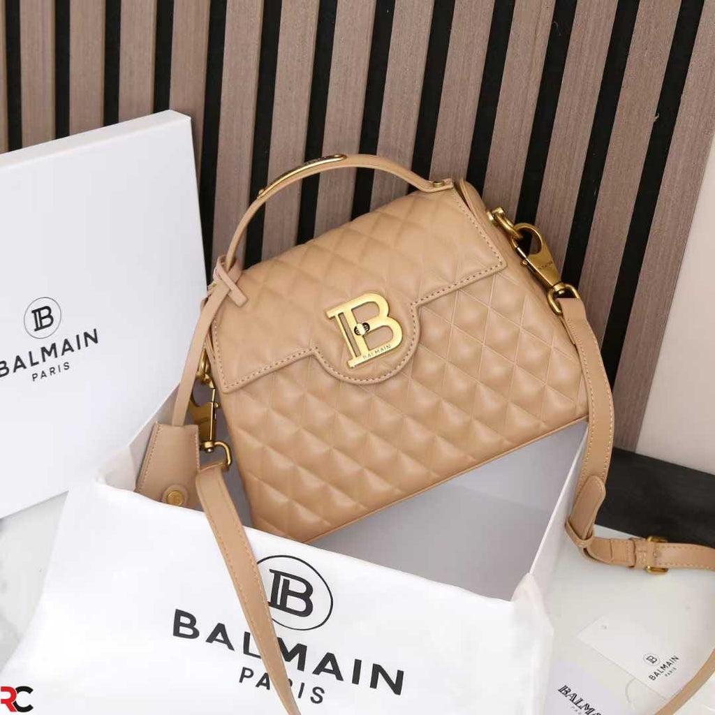 Balmain B-Buzz Glazed Dynasty Quilted Bag