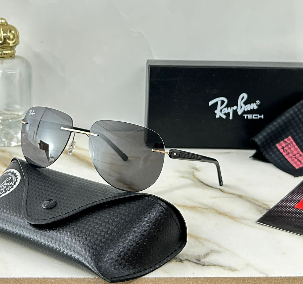 Rayban Polorize Rimless Aviator