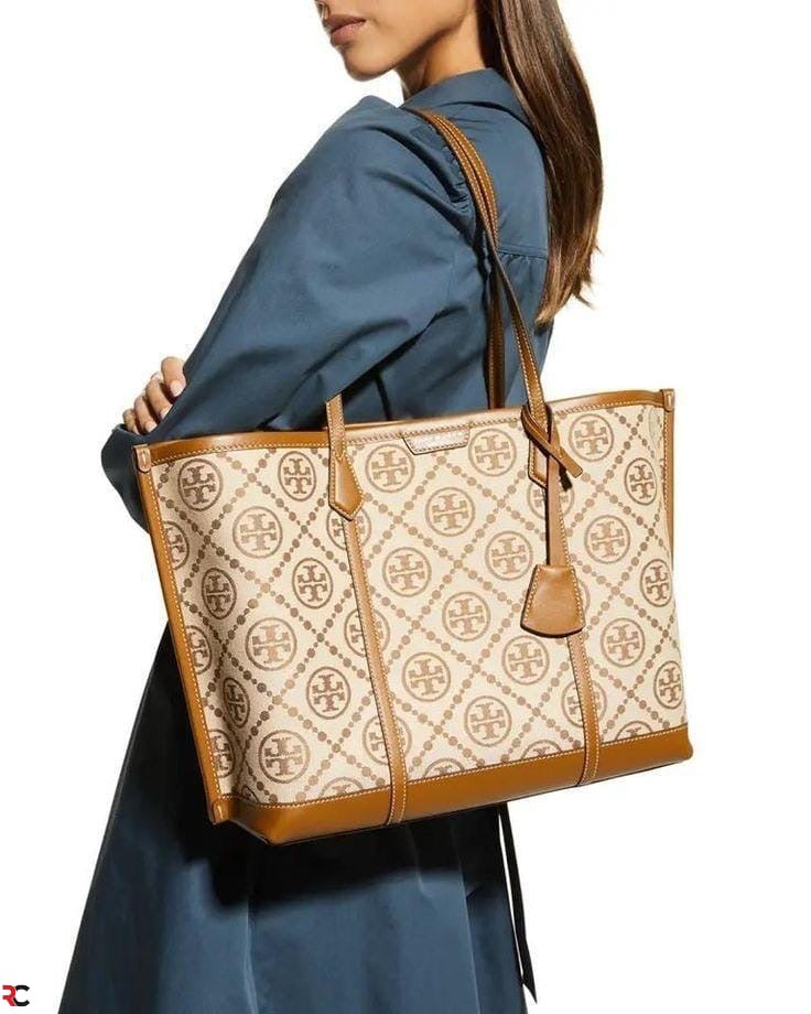 Tory Burch Perry Jacquard T Monogram Tote Bag